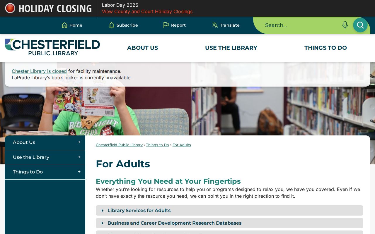 Chester residents directory local history resources at Chesterfield Public Library